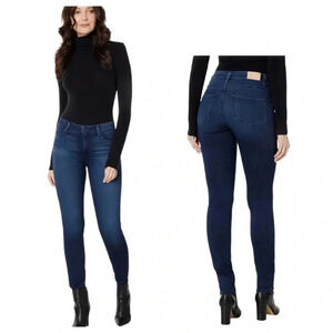 PAIGE | Cotton Blend Denim Blue Peg Skinny Mid-Rise Jeans Size 31